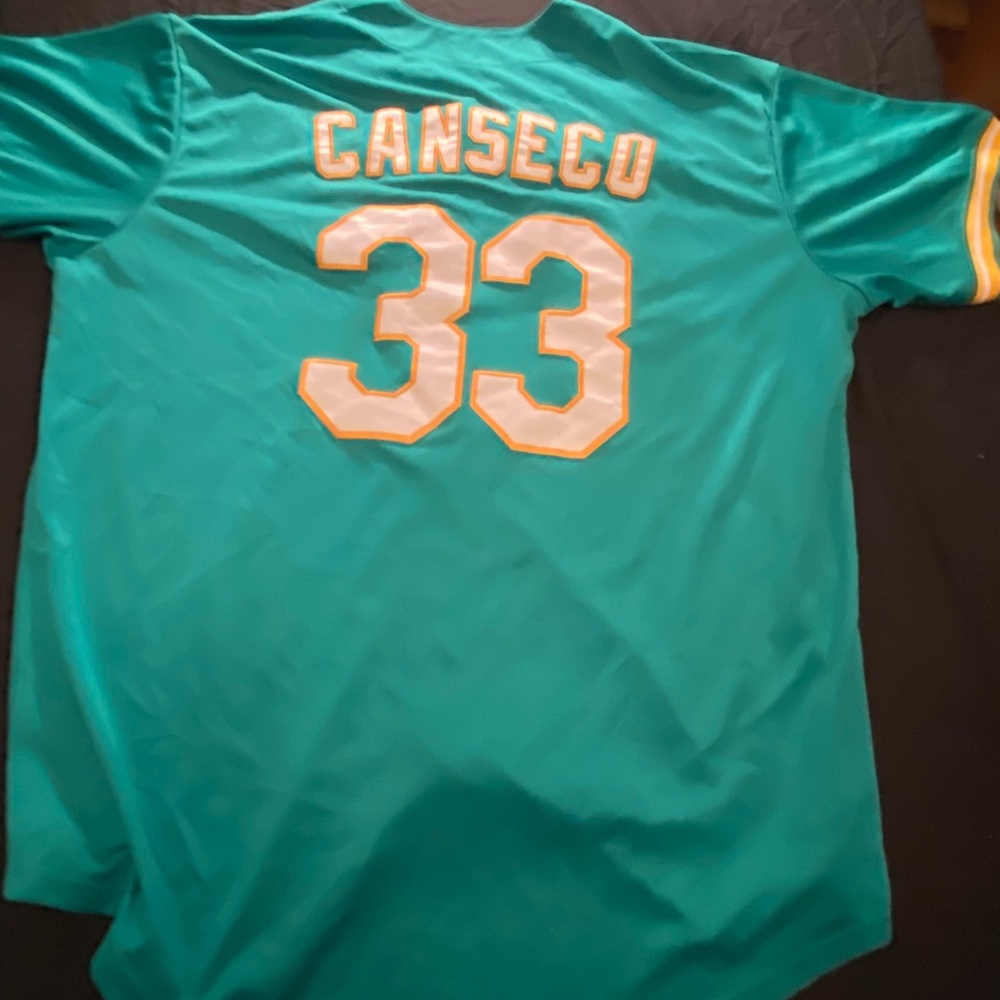 Canseco #33 Teal Baseball Jersey